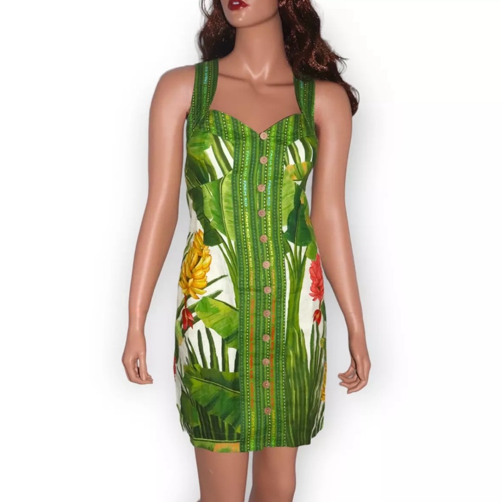 Farm Rio floral linen dress